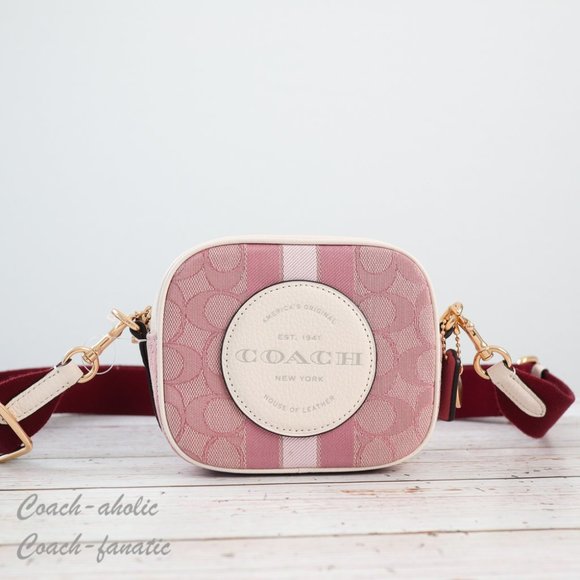 NWT Coach C7978 Mini Dempsey Camera Bag In Signature Jacquard With Coach Patch - Picture 3 of 12